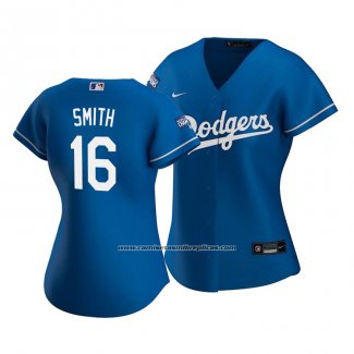 Camiseta Beisbol Mujer Los Angeles Dodgers Will Smith 2020 Alterno Replica Azul