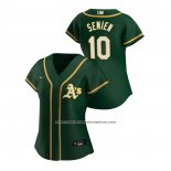 Camiseta Beisbol Mujer Oakland Athletics Marcus Semien 2020 Replica Alterno Verde2