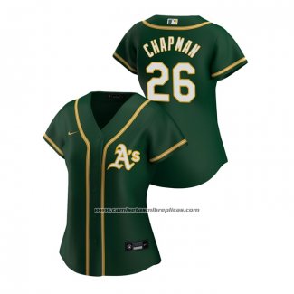 Camiseta Beisbol Mujer Oakland Athletics Matt Chapman 2020 Replica Alterno Verde