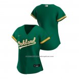 Camiseta Beisbol Mujer Oakland Athletics Replica 2020 Alterno Verde