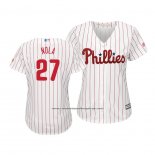 Camiseta Beisbol Mujer Philadelphia Phillies Aaron Nola Cool Base Primera Blanco