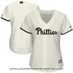 Camiseta Beisbol Mujer Philadelphia Phillies Personalizada 2018 Blanco