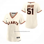 Camiseta Beisbol Mujer San Francisco Giants Jung Hoo Lee Primera Replica Crema
