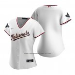 Camiseta Beisbol Mujer Washington Nationals 2020 Gold Program Replica Blanco