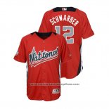 Camiseta Beisbol Nino All Star Kyle Schwarber 2018 Home Run Derby National League Rojo