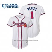 Camiseta Beisbol Nino Atlanta Braves Ozzie Albies Cool Base Primera Blanco