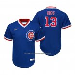 Camiseta Beisbol Nino Chicago Cubs David Bote Cooperstown Collection Road Azul