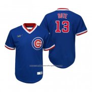 Camiseta Beisbol Nino Chicago Cubs David Bote Cooperstown Collection Road Azul