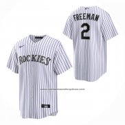 Camiseta Beisbol Nino Colorado Rockies Tyler Freeman Primera Replica Blanco