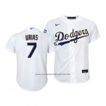 Camiseta Beisbol Nino Los Angeles Dodgers Julio Urias 2021 Gold Program Replica Blanco