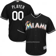 Camiseta Beisbol Nino Miami Marlins Personalizada Negro