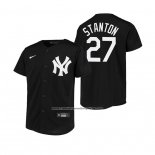Camiseta Beisbol Nino New York Yankees Giancarlo Stanton Replica Negro