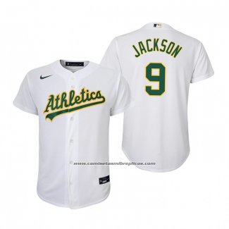 Camiseta Beisbol Nino Oakland Athletics Reggie Jackson Replica Primera Blanco