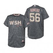 Camiseta Beisbol Nino Washington Nationals Seth Romero 2022 City Connect Replica Gris