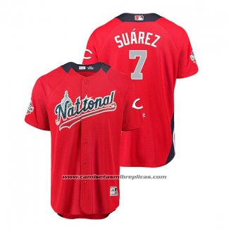 Camiseta Beisbol Hombre All Star Cincinnati Reds Eugenio Suarez 2018 Home Run Derby National League Rojo