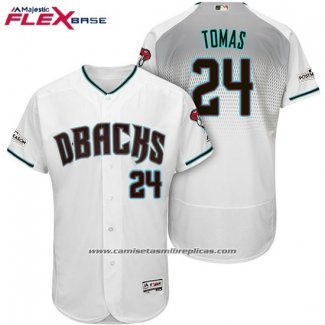 Camiseta Beisbol Hombre Arizona Diamondbacks 2017 Postemporada 24 Yasmany Tomas Blanco Flex Base