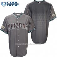 Camiseta Beisbol Hombre Arizona Diamondbacks 2017 Postemporada Gris Cool Base