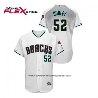 Camiseta Beisbol Hombre Arizona Diamondbacks Zack Godley Autentico Flex Base Blanco