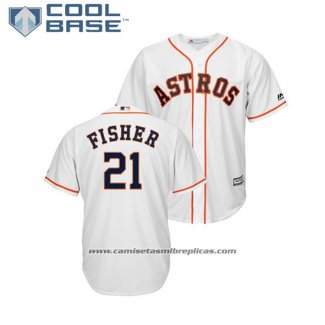 Camiseta Beisbol Hombre Astros Derek Fisher Cool Base Primera Blanco