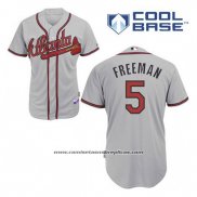 Camiseta Beisbol Hombre Atlanta Braves 5 Frojodie Freeman Gris Cool Base