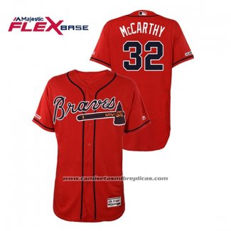 Camiseta Beisbol Hombre Atlanta Braves Brandon Mccarthy Autentico Flex Base Rojo