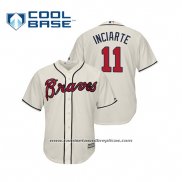 Camiseta Beisbol Hombre Atlanta Braves Ender Inciarte Cool Base Alterno 2019 Crema