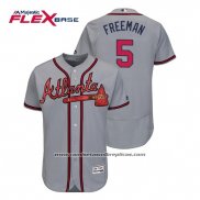 Camiseta Beisbol Hombre Atlanta Braves Freddie Freeman Flex Base Autentico Collezione Road 2019 Gris