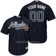 Camiseta Beisbol Hombre Atlanta Braves Personalizada Negro