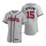 Camiseta Beisbol Hombre Atlanta Braves Sean Newcomb Autentico 2020 Road Gris