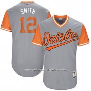 Camiseta Beisbol Hombre Baltimore Orioles 2017 Little League World Series 12 Seth Smith Gris