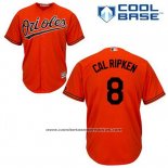 Camiseta Beisbol Hombre Baltimore Orioles 8 Cal Ripken Naranja Alterno Cool Base