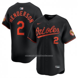 Camiseta Beisbol Hombre Baltimore Orioles Gunnar Henderson Alterno Limited Negro