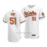 Camiseta Beisbol Hombre Baltimore Orioles Paul Fry Autentico Primera Blanco