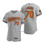 Camiseta Beisbol Hombre Baltimore Orioles Travis Lakins Autentico Gris