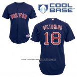 Camiseta Beisbol Hombre Boston Red Sox 18 Shane Victorino Azul Alterno Cool Base