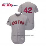 Camiseta Beisbol Hombre Boston Red Sox 2019 Jackie Robinson Day Flex Base Gris