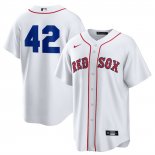 Camiseta Beisbol Hombre Boston Red Sox 2025 Jackie Robinson Day Primera Replica Blanco