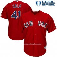 Camiseta Beisbol Hombre Boston Red Sox 41 Chris Sale Rojo 2017 Cool Base