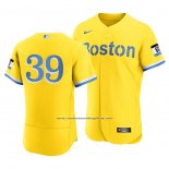 Camiseta Beisbol Hombre Boston Red Sox Christian Arroyo 2021 City Connect Autentico Oro