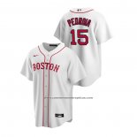 Camiseta Beisbol Hombre Boston Red Sox Dustin Pedroia Replica Alterno Blanco