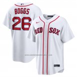 Camiseta Beisbol Hombre Boston Red Sox Wade Boggs Retirado Primera Replica Blanco