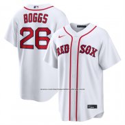Camiseta Beisbol Hombre Boston Red Sox Wade Boggs Retirado Primera Replica Blanco