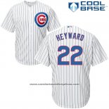 Camiseta Beisbol Hombre Chicago Cubs 22 Jason Heyward Blanco Cool Base