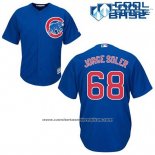 Camiseta Beisbol Hombre Chicago Cubs 68 Jorge Soler Azul Alterno Cool Base