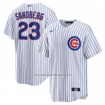 Camiseta Beisbol Hombre Chicago Cubs Ryne Sandberg Retired Primera Replica Blanco