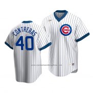 Camiseta Beisbol Hombre Chicago Cubs Willson Contreras Cooperstown Collection Primera Blanco