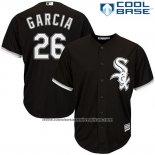 Camiseta Beisbol Hombre Chicago White Sox 26 Avisail Garcia Negro Cool Base