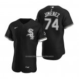 Camiseta Beisbol Hombre Chicago White Sox Eloy Jimenez Autentico 2020 Alterno Negro