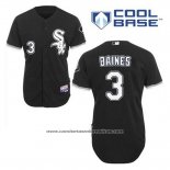 Camiseta Beisbol Hombre Chicago White Sox Harold Baines 3 Negro Alterno Cool Base