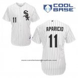 Camiseta Beisbol Hombre Chicago White Sox Luis Aparicio 11 Blanco Primera Cool Base